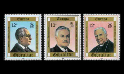 Gibraltar 405-7 ** Europa merkkihenkilöitä (1980)