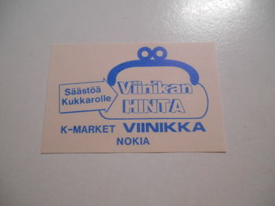 TT Etiketti K-market Viinikka Nokia