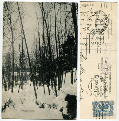Helsinki Fredriksberg päärakennus ja ympäristöä, kulk. 1918