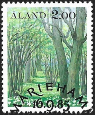 Åland 1985 Yleismerkit 2,00 mk EP leima Lape 011 LOISTO