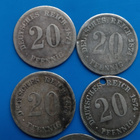 Saksa 20 Pfennigiä 1874 ja 1875 hopeaa - pikkukuva 3