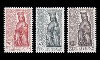 Liechtenstein 329-31 ** Marian vuoden päättyminen (1954)