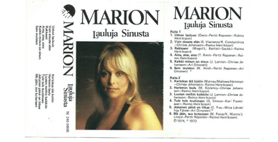 Marion Lauluja sinusta c-kasetti