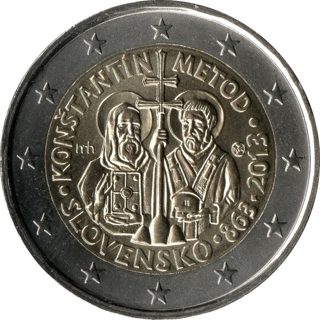 Slovakia 2 € 2013 Kontantinos & Metodios, UNC