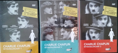Charlie Chaplin mykkäelokuvat 1-3 -DVD