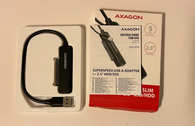 AXAGON USB-A 5Gbps HDD/SSD SATA6 adapter