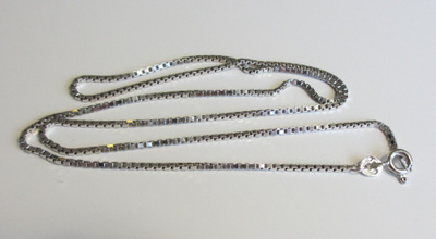 Valkokultainen kaulaketju 14 k, 5 g, 45 cm