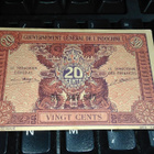 Indochine Indokiina 20 Cents 1942 P90 UNC - pikkukuva 1