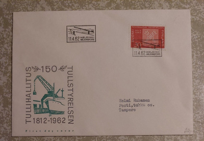 1962  Tullihallitus FDC