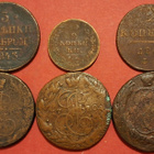 Venäjä, 5 Kopeks 1765EM, 1770EM, 1788MM. 3 Kop 1845...(KD4) - pikkukuva 1