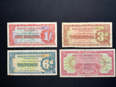 British Armed Forces 1948 series 4 pc Specian Voucher