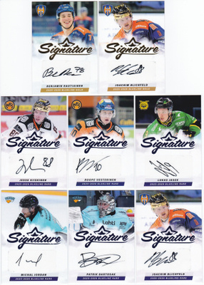 2000-26 Cardset & Blueline numeroidut, nimmarit ja jersey ym