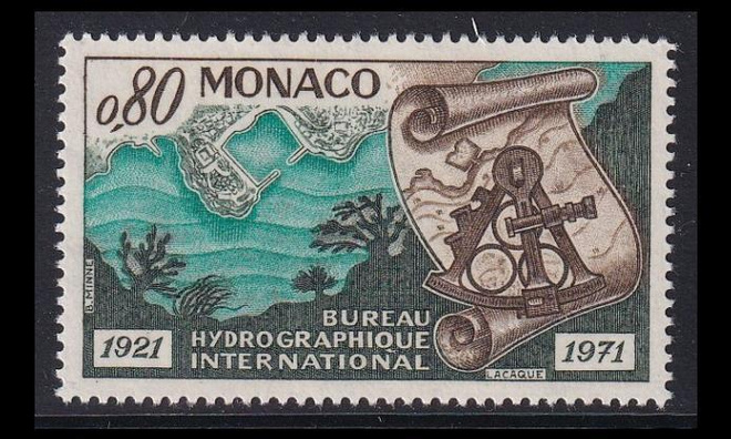 Monaco 1010 ** Kansainvälinen hydrografinen virasto 50v (19