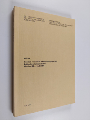 Leila (toim.) Haaparanta : OLIO : Suomen filosofisen yhdi...