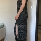 H&M mustavalkoinen maksimekko S - pikkukuva 4