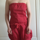 Uusi Made in Italy punainen pellava shortsipuku - pikkukuva 2