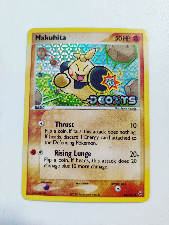 Makuhita Ex Deoxys 65/107 Stamped Reverse Holo