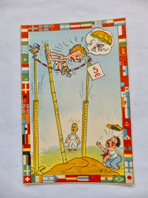 VANHA Postikortti Tilgmann Olympia 1952 Helsinki KOMEA