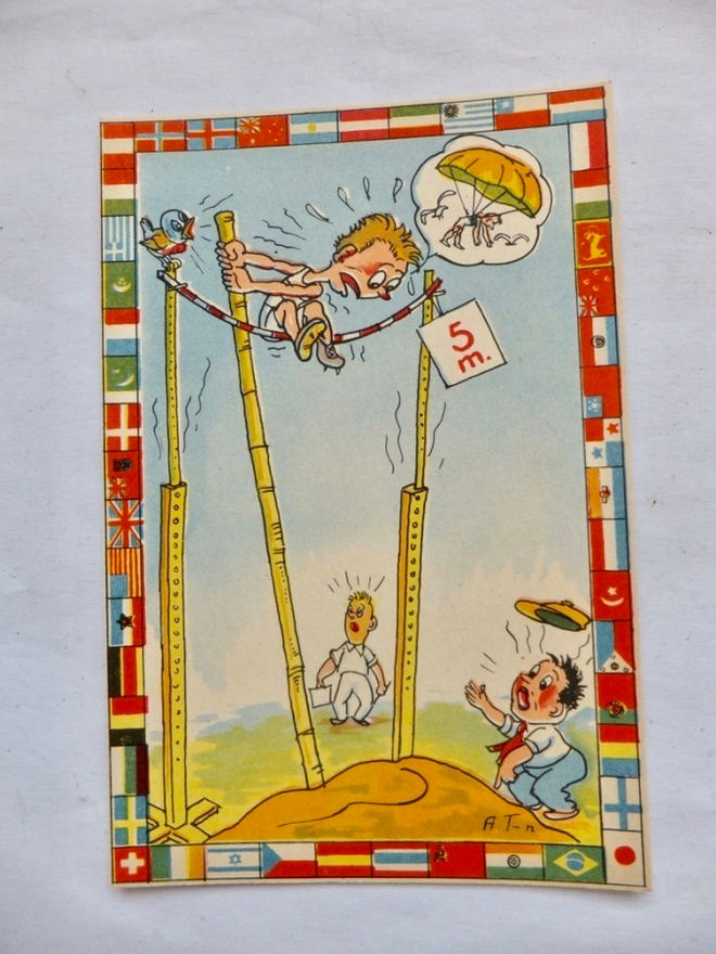 VANHA Postikortti Tilgmann Olympia 1952 Helsinki KOMEA