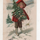 Vanha kohopainettu joulukortti 1911 - pikkukuva 1