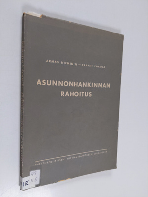 Armas Nieminen : Asunnonhankinnan rahoitus : tutkimus Hel...