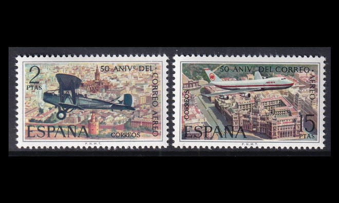 Espanja 1954-5 ** Lentoposti 50v (1971)