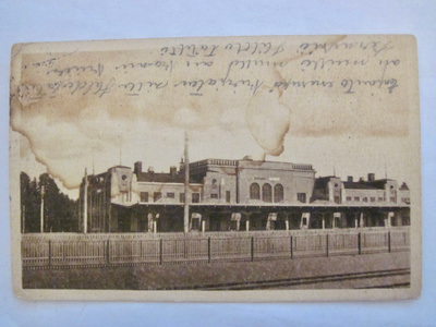 VANHA Postikortti Terijoki Rautatie Asema 1920-l