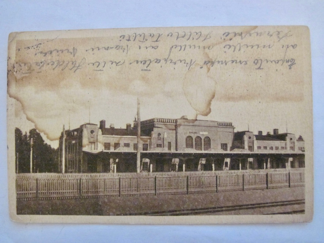 VANHA Postikortti Terijoki Rautatie Asema 1920-l