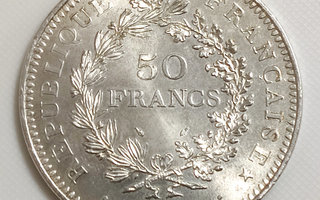 Ranska 50 Francs 1975, Hercules, Hopeakolikko