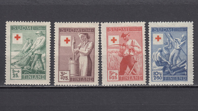 1946 Lape 307 - 310 Punainen Risti *