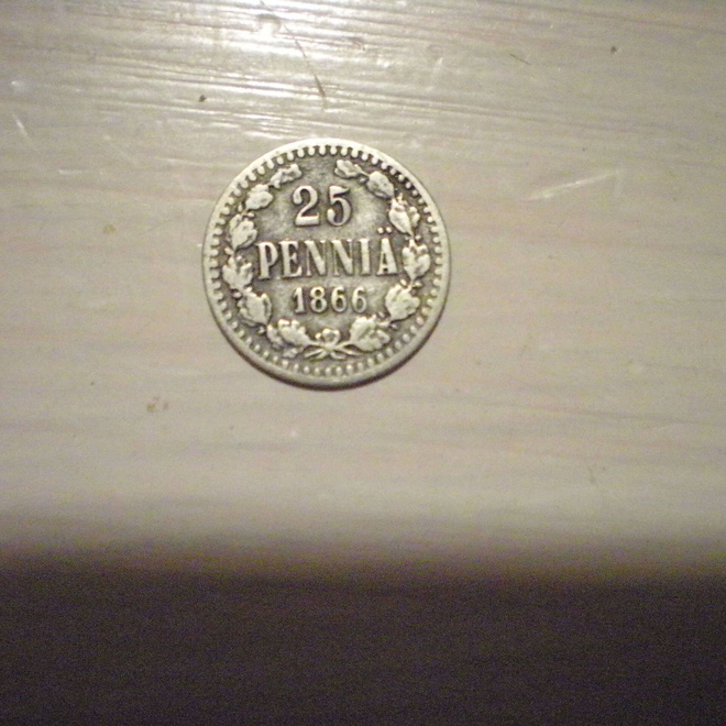 25 penniä 1866
