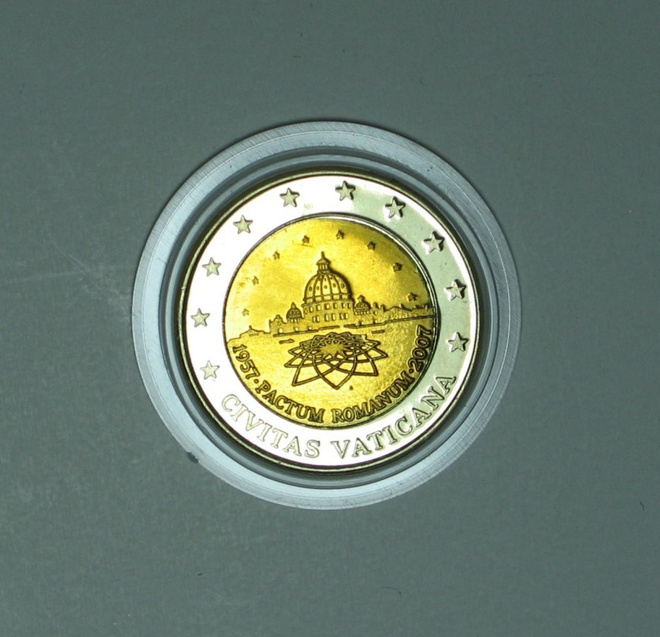 2007 VATIKAANI 2 euro Rooman Sopimus koe/ei virallinen raha