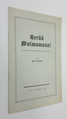 Herää valvomaan! N:o 1 1939