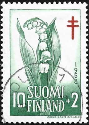 1958 TUB Lehmänkielo 10+2 mk alareuna LOISTO LaPe 493