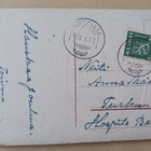 Joulupukki kahlaa lahjoineen läpi hangen, kultausta, p. 1939 - pikkukuva 2