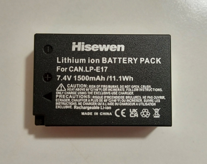 LP-E17 1500 mAh akku Canon-kameraan