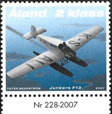 Åland 2007  Postilento 2. lk  välilöpari numero ** LaPe 276