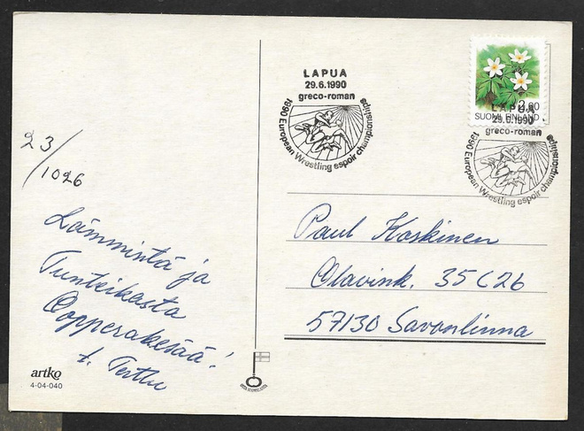 Lapua - grego-roman European Wrestli.... (paini) 29.6.1990