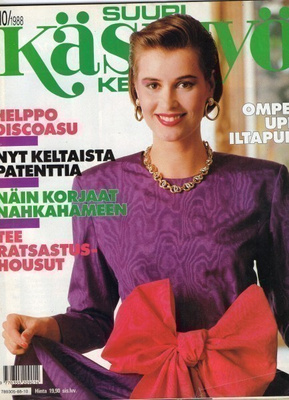 Suuri Käsityö Kerho n:o 10 1988   Kaava-arkki tallella.