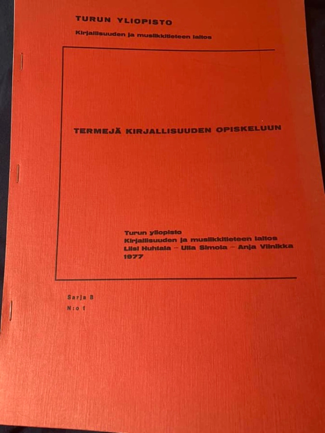 Termejä kirjallisuuden opiskeluun