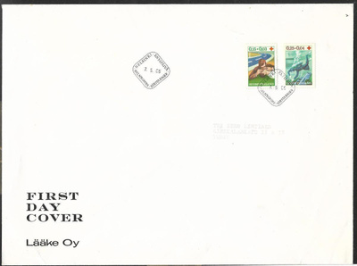 Pun. risti 1966 FDC:t (LAPE 608-610) - kahdella kuorella