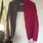 Affecto fuksia / harmaa pashmina kaulahuivi - pikkukuva 4