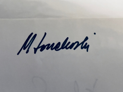 Matti Louekoski nimikirjoitus paperilla