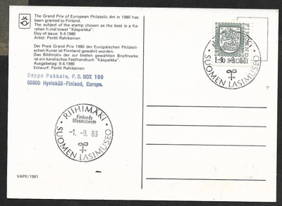 Riihimäki - Suomen lasimuseo 1.9.1983