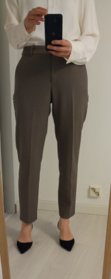 H&M ruskeat sikarihousut 40