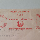 Kuva/firmaleima;vara on viisautta eikä vahingon enne,05.7.57 - pikkukuva 1