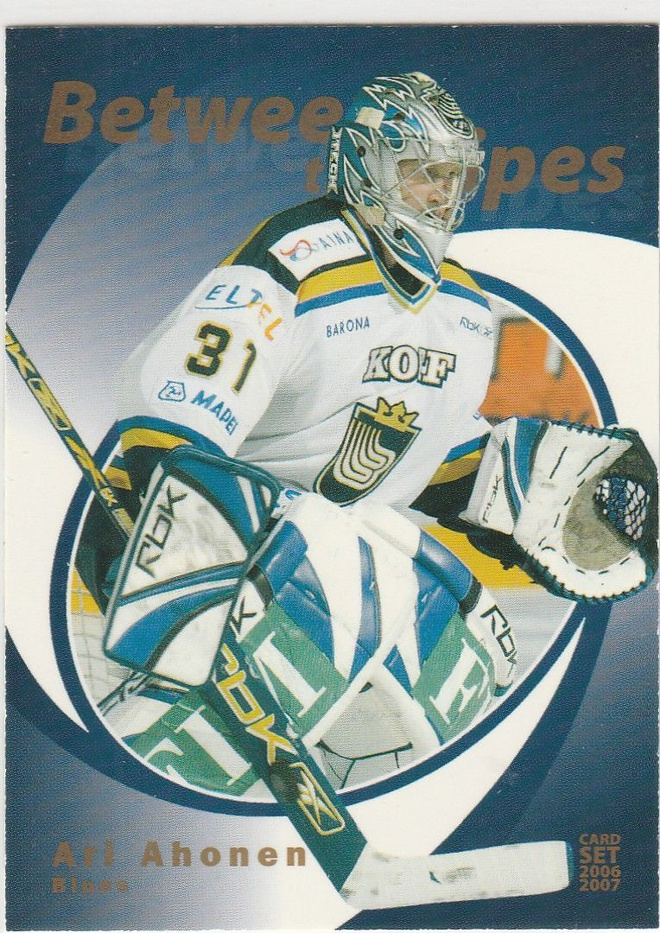 2006/07 Cardset Between the Pipes Ahonen , Blues / 50