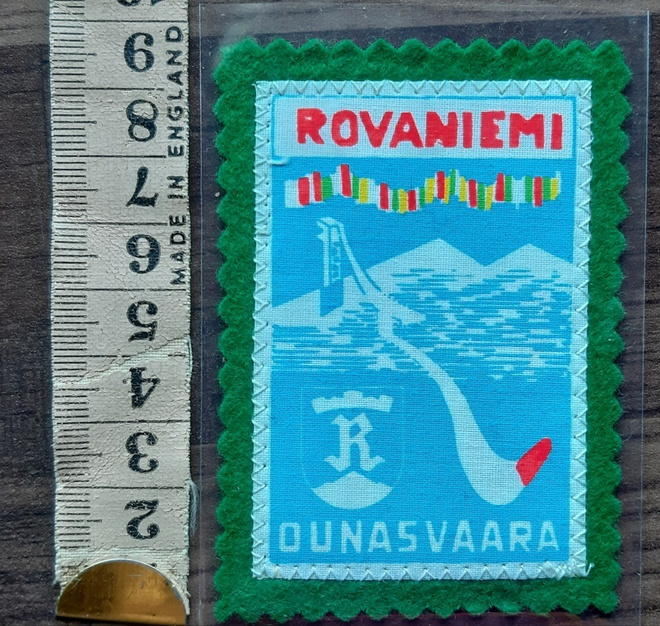Rovaniemi Ounasvaara vintage kangasmerkki