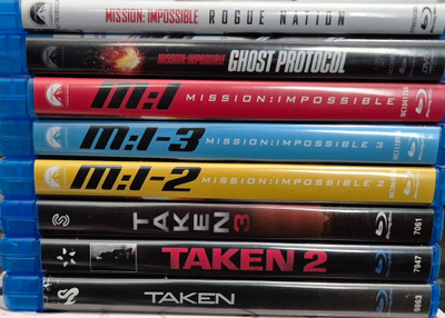 TAKEN 1-3 + MISSION IMPOSSIBLE 5 KPL  -Blu-Ray