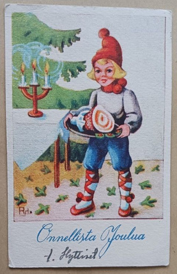 Devadatta Ramstedt: Tonttu tuo kinkun pöytään p. 1949